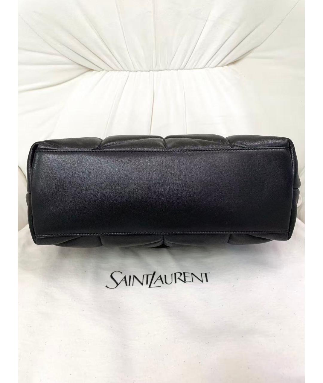 SAINT LAURENT Черная кожаная сумка через плечо, фото 3