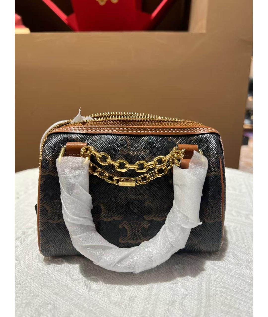 CELINE Коричневая сумка через плечо, фото 2