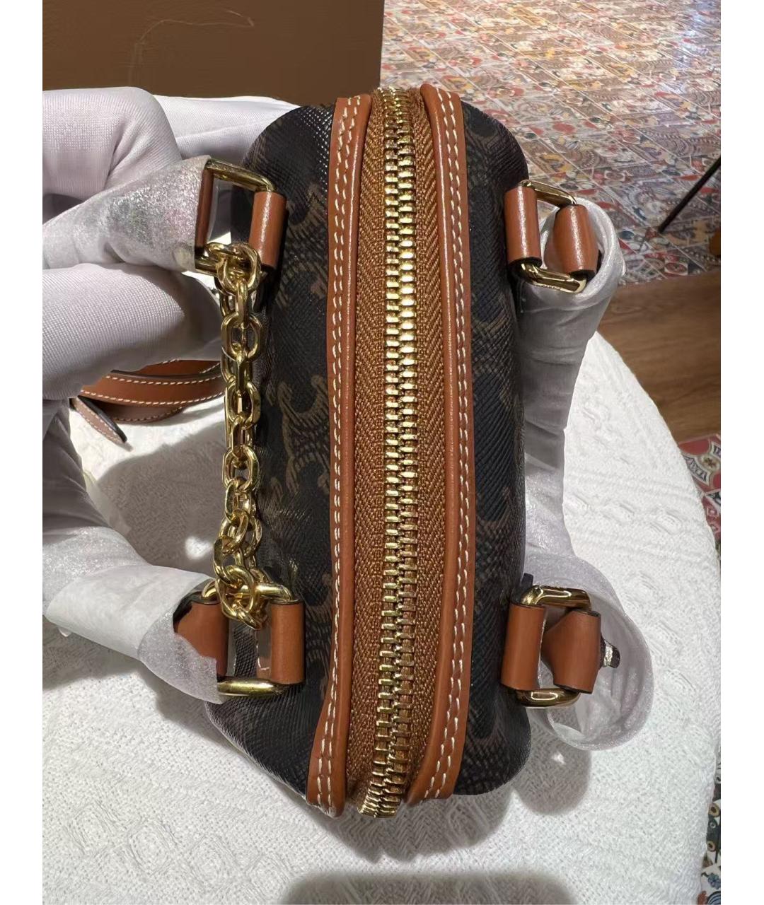 CELINE Коричневая сумка через плечо, фото 5