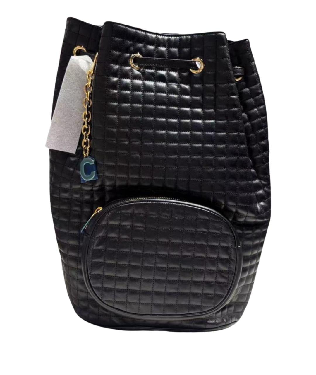 CELINE Черный кожаный рюкзак, фото 1