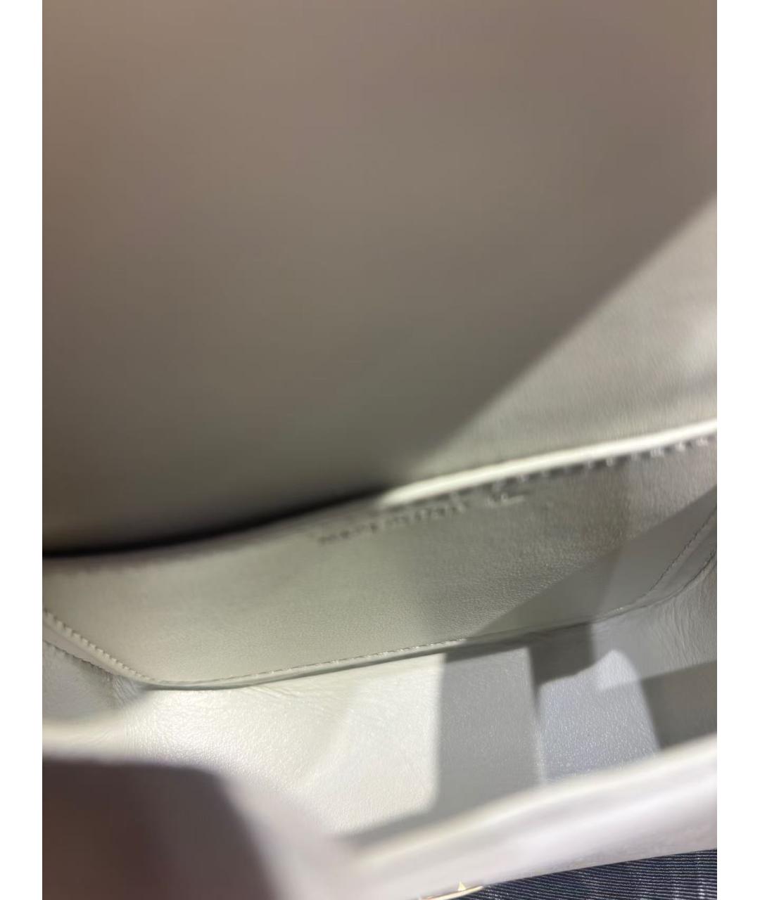 CELINE Белая кожаная сумка через плечо, фото 7