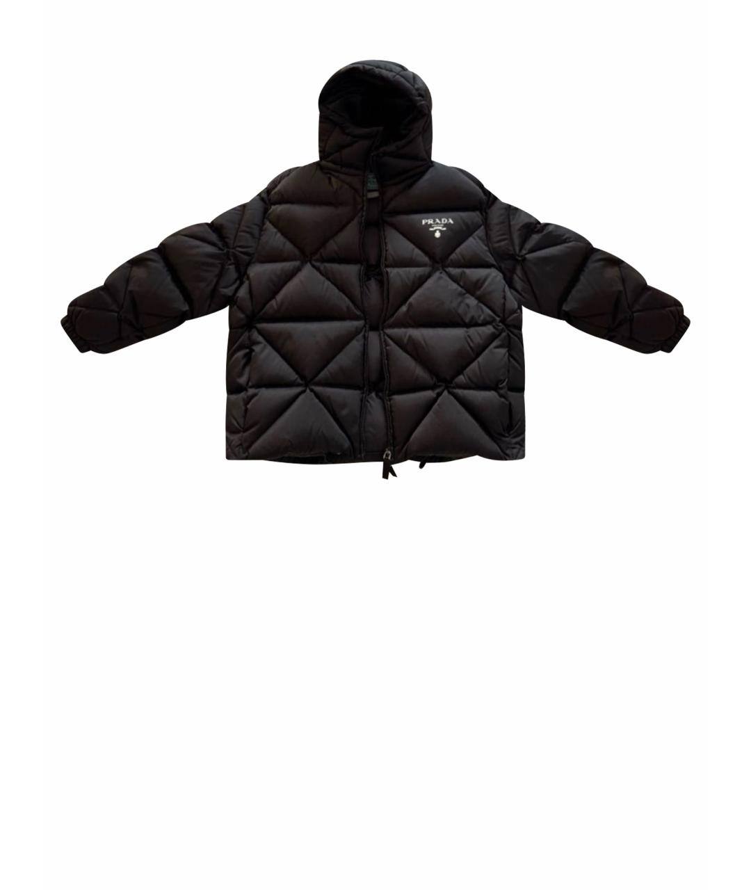 PRADA Черный полиэстеровый пуховик, фото 1