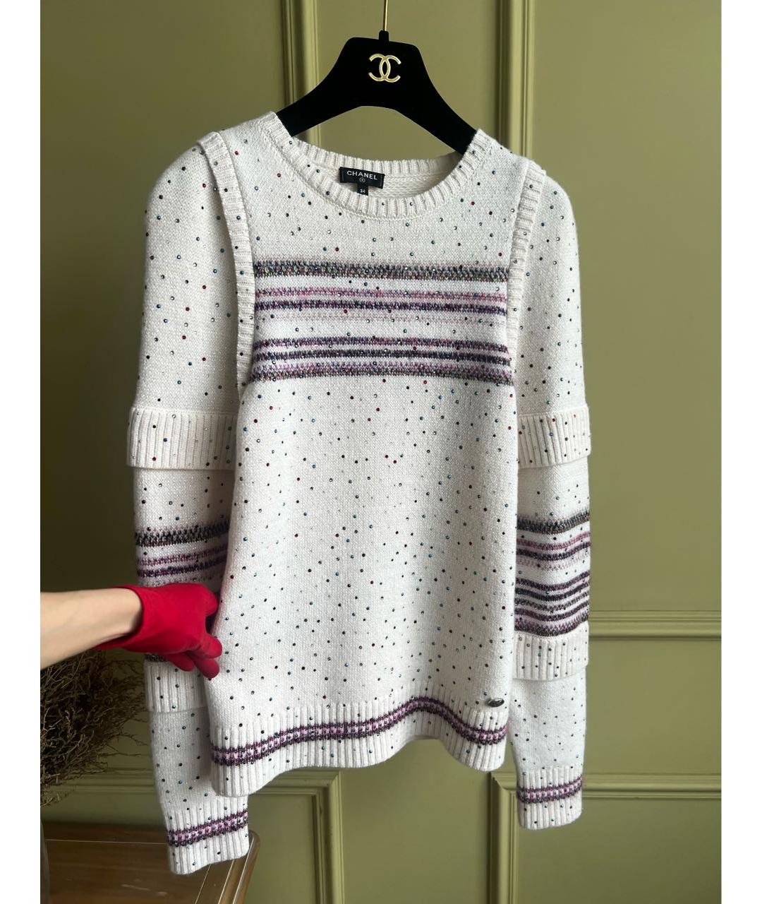 CHANEL Белый джемпер / свитер, фото 4