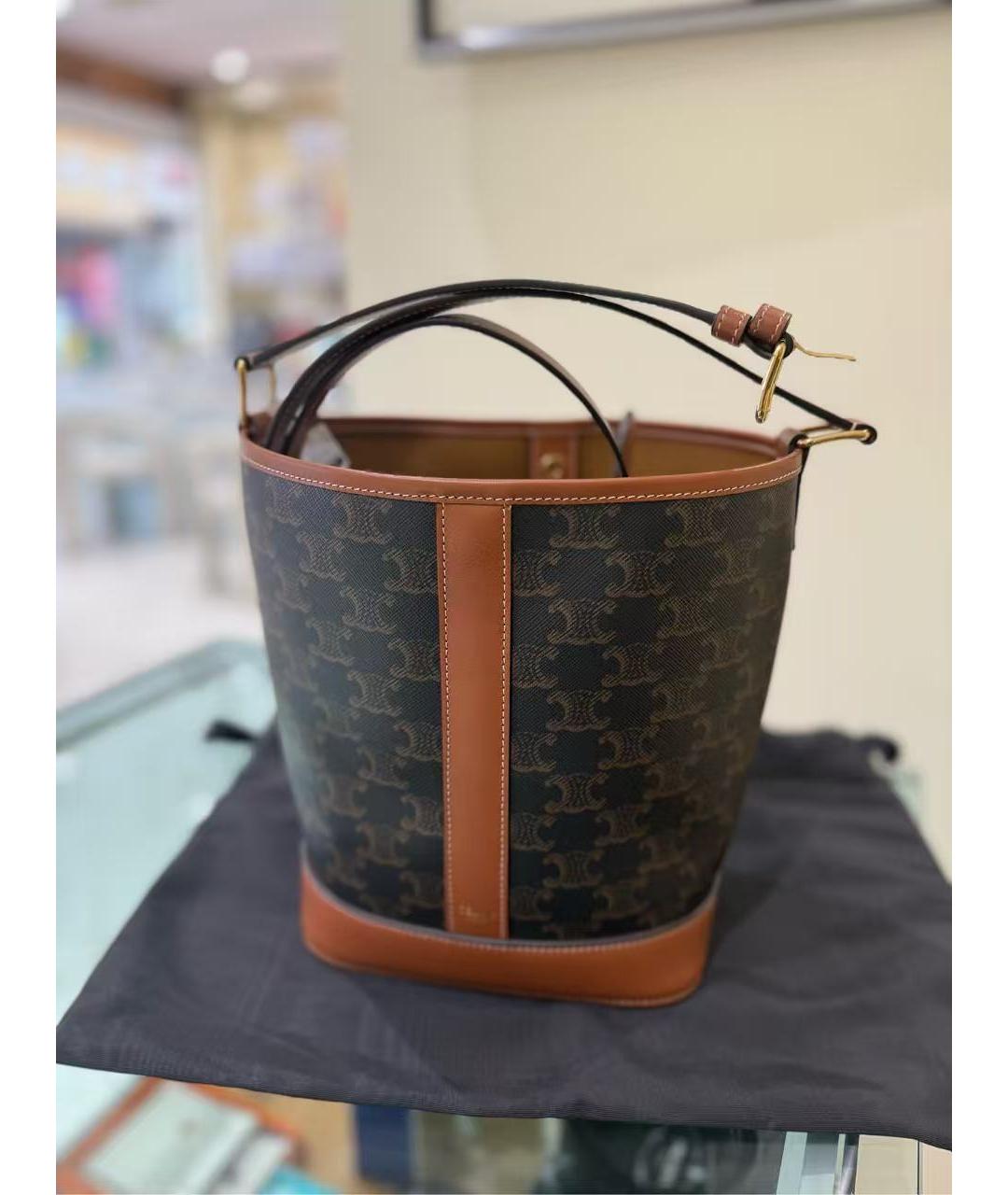 CELINE Коричневая сумка через плечо, фото 2