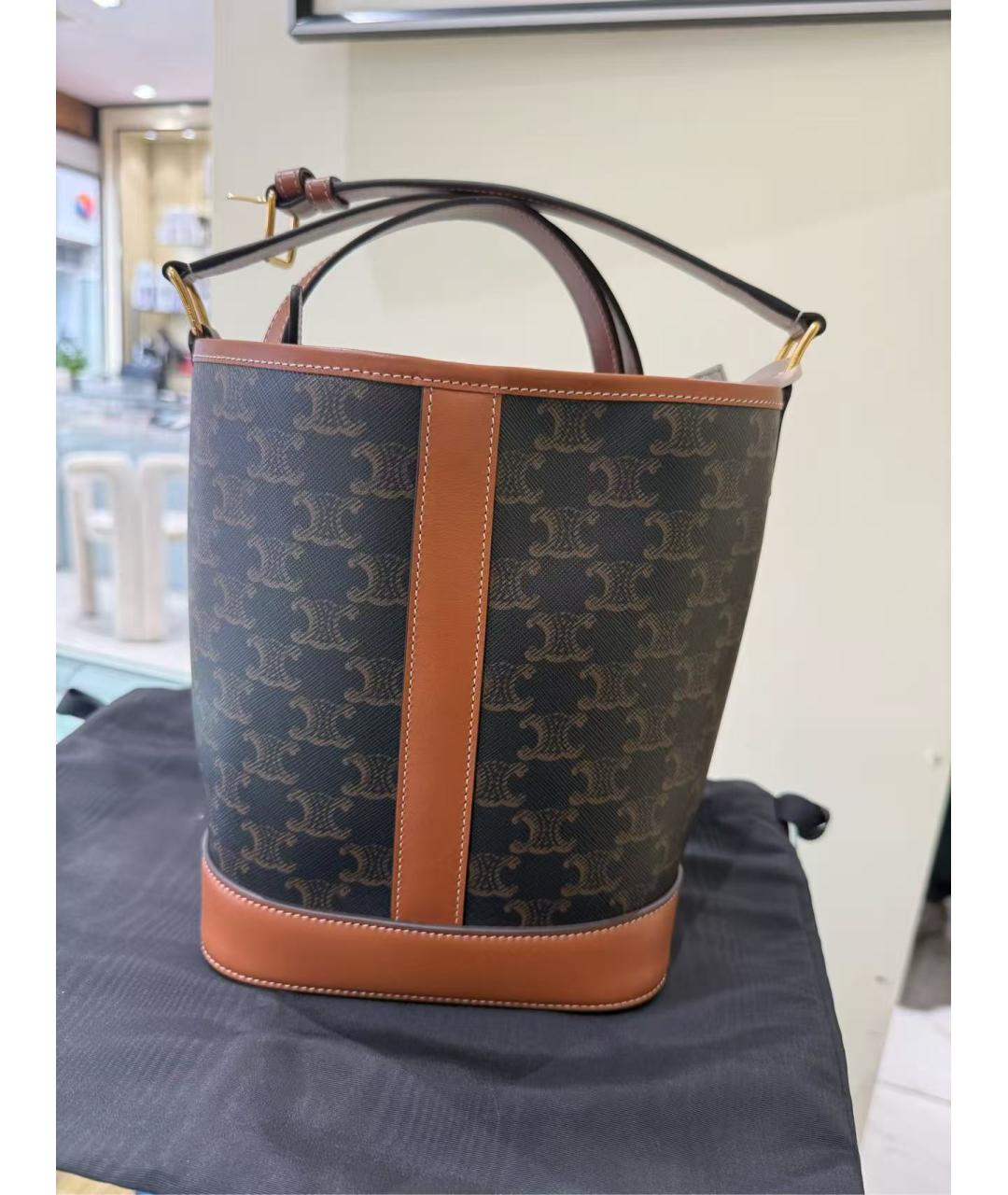 CELINE Коричневая сумка через плечо, фото 4