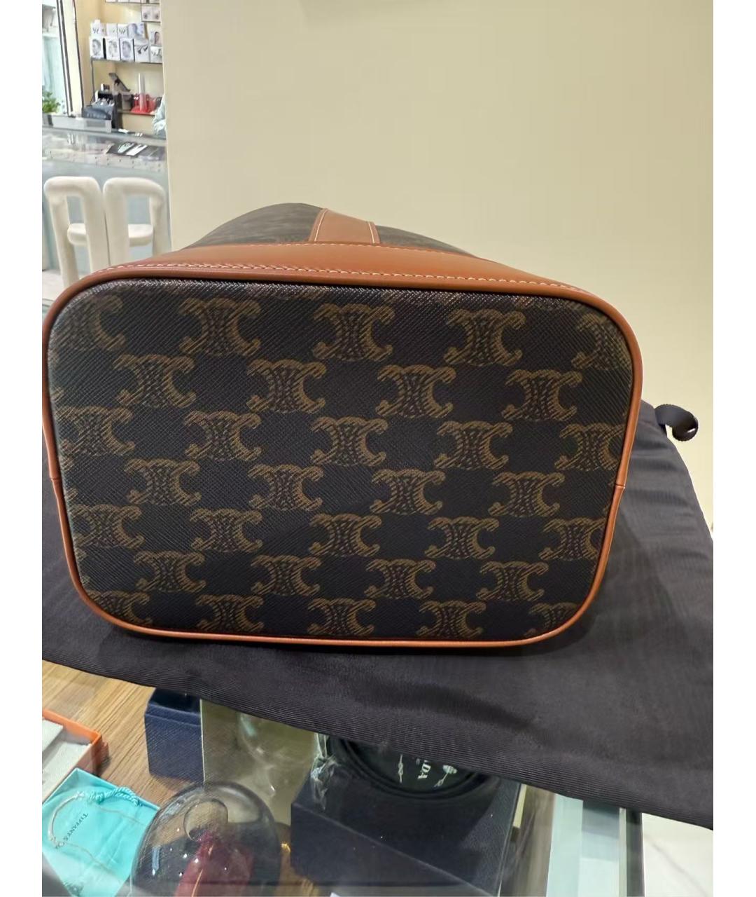 CELINE Коричневая сумка через плечо, фото 5