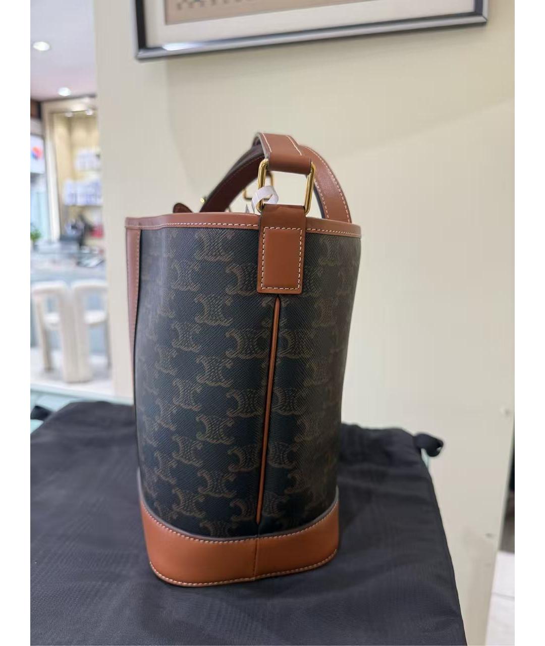 CELINE Коричневая сумка через плечо, фото 3