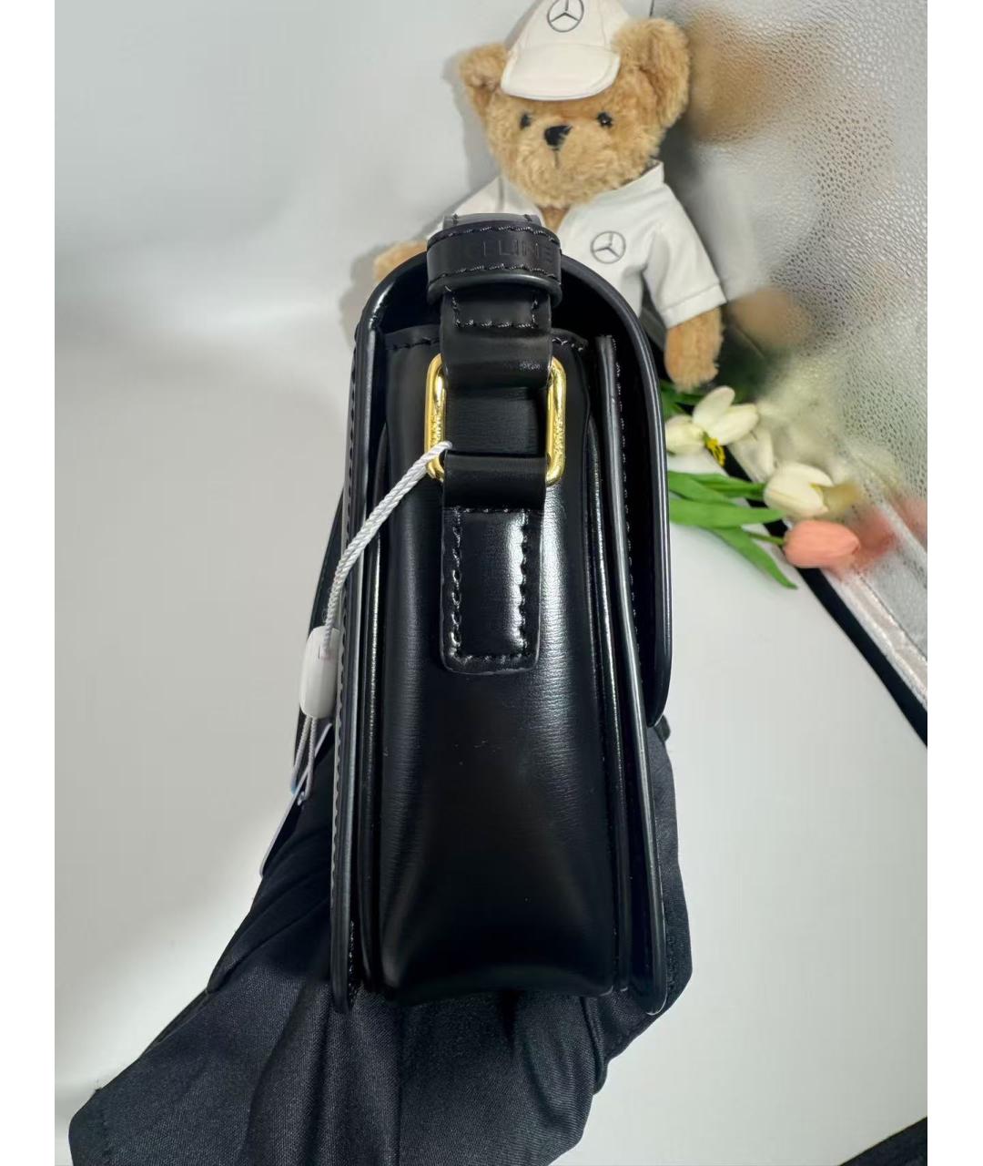 CELINE Черная кожаная сумка через плечо, фото 3