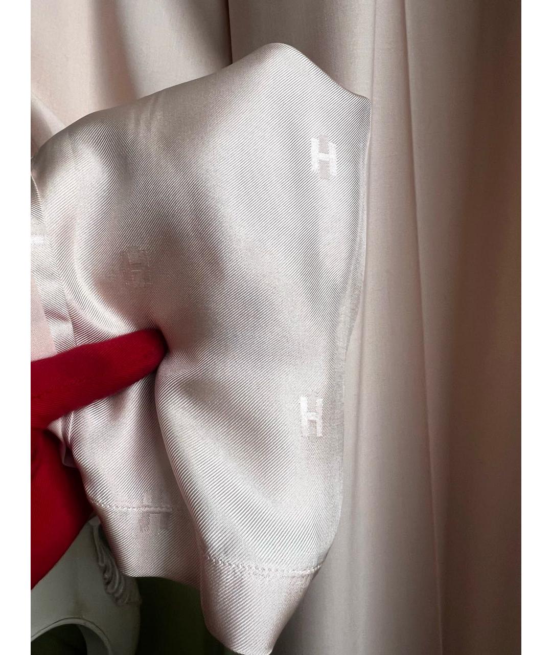 HERMES Розовые шерстяные брюки широкие, фото 5