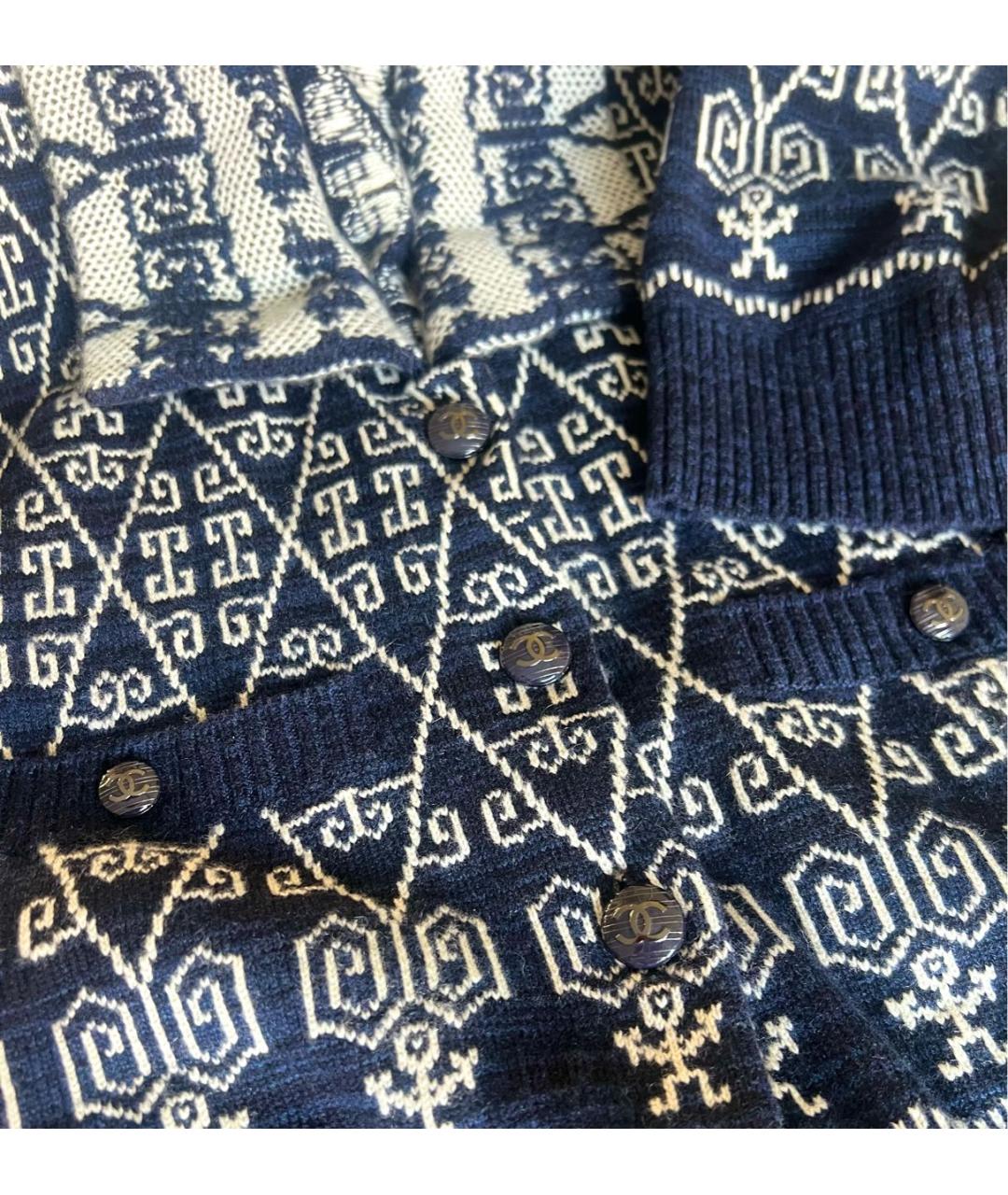 CHANEL Темно-синий кашемировый кардиган, фото 5