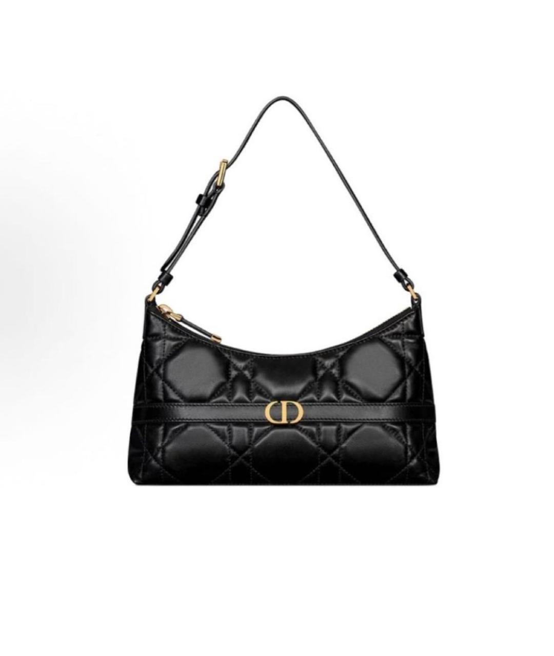 CHRISTIAN DIOR Черная кожаная сумка через плечо, фото 5