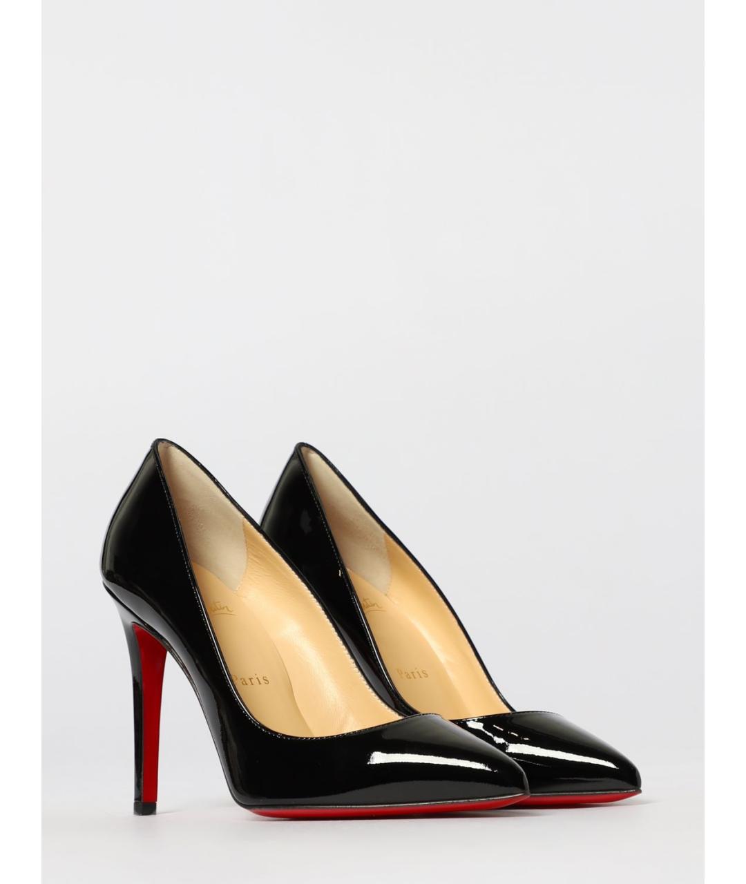 CHRISTIAN LOUBOUTIN Черные кожаные туфли, фото 2