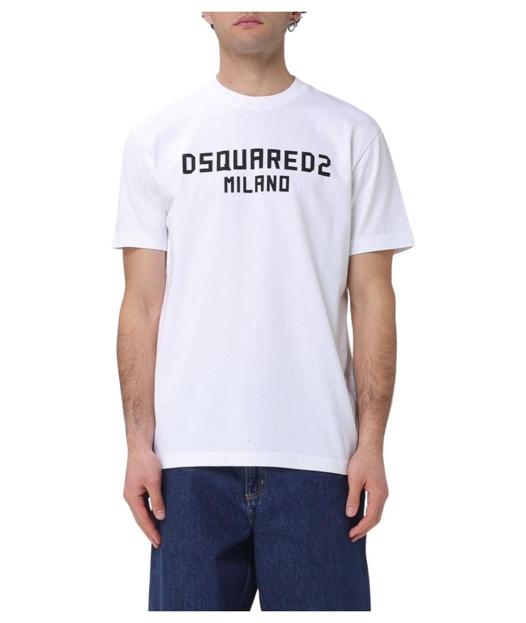 DSQUARED2 Белая хлопковая футболка, фото 1