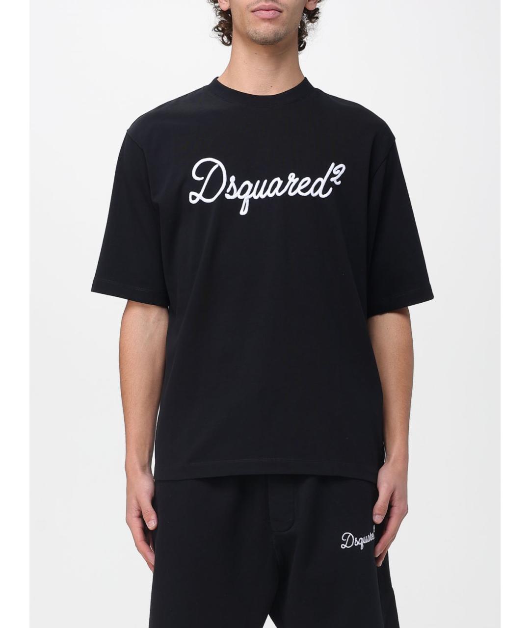 DSQUARED2 Черная хлопковая футболка, фото 5