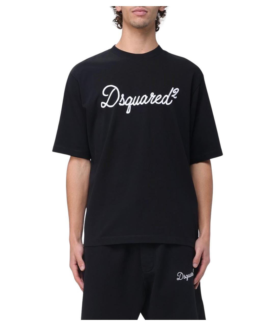 DSQUARED2 Черная хлопковая футболка, фото 1