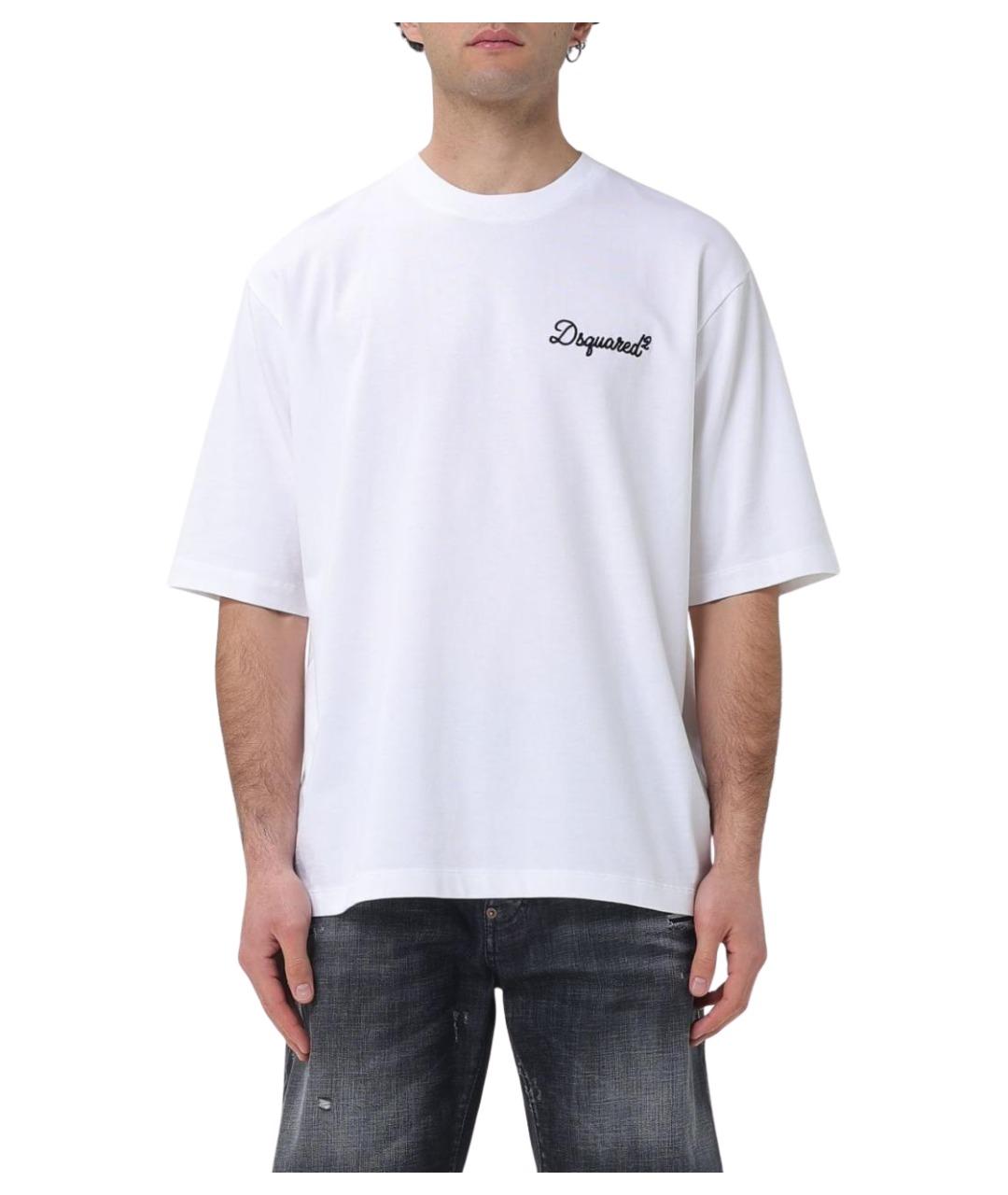 DSQUARED2 Белая хлопковая футболка, фото 1