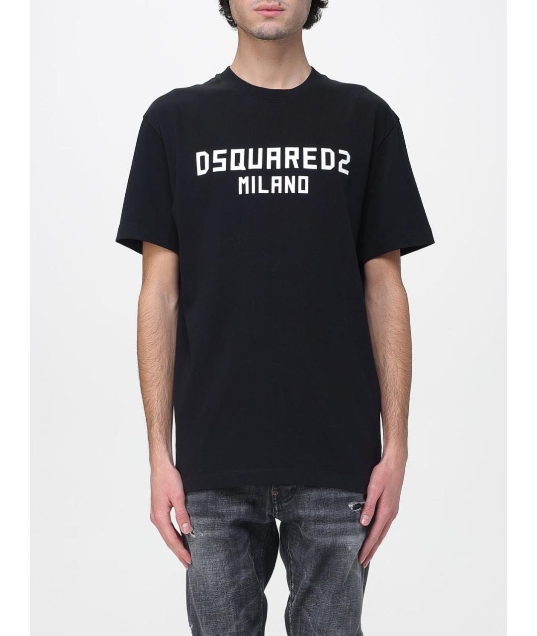 DSQUARED2 Черная хлопковая футболка, фото 4