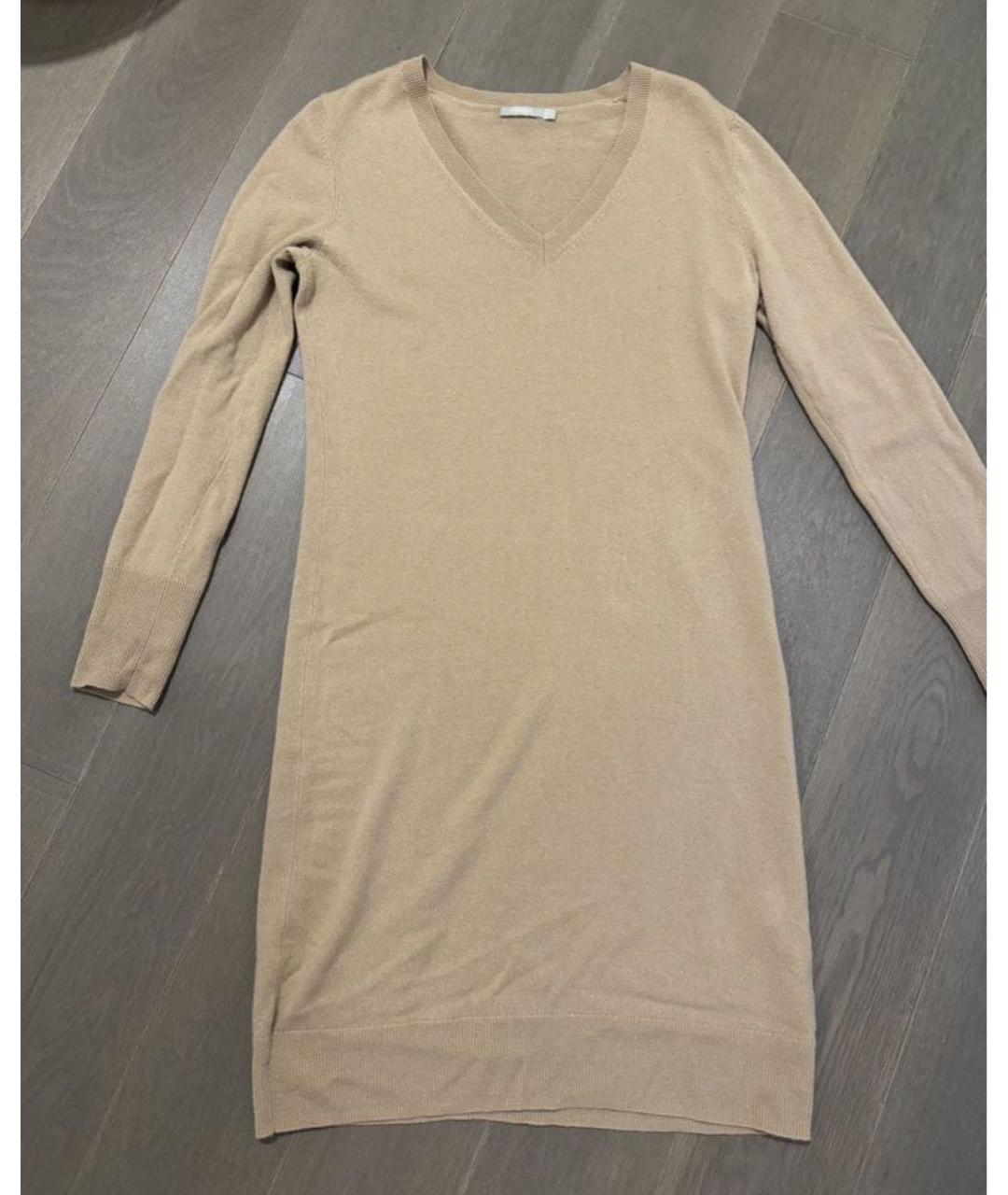 12 STOREEZ Бежевое шерстяное повседневное платье, фото 4