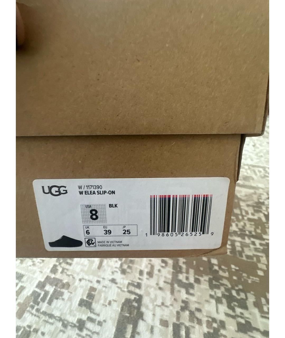 UGG AUSTRALIA Черные замшевые мюли, фото 5