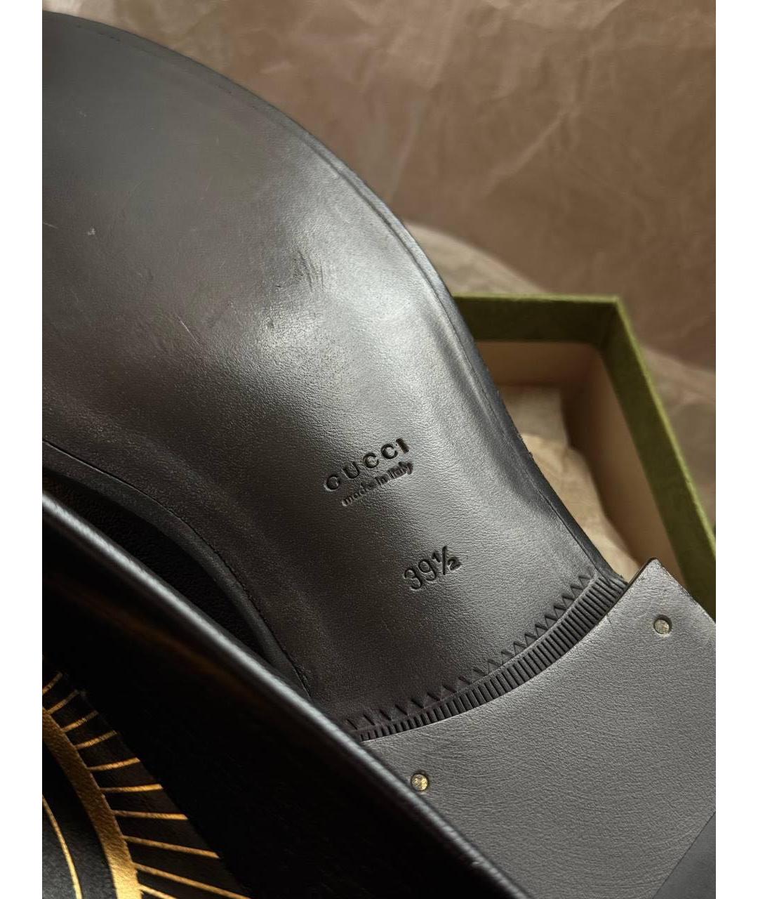 GUCCI Черные кожаные лоферы, фото 8