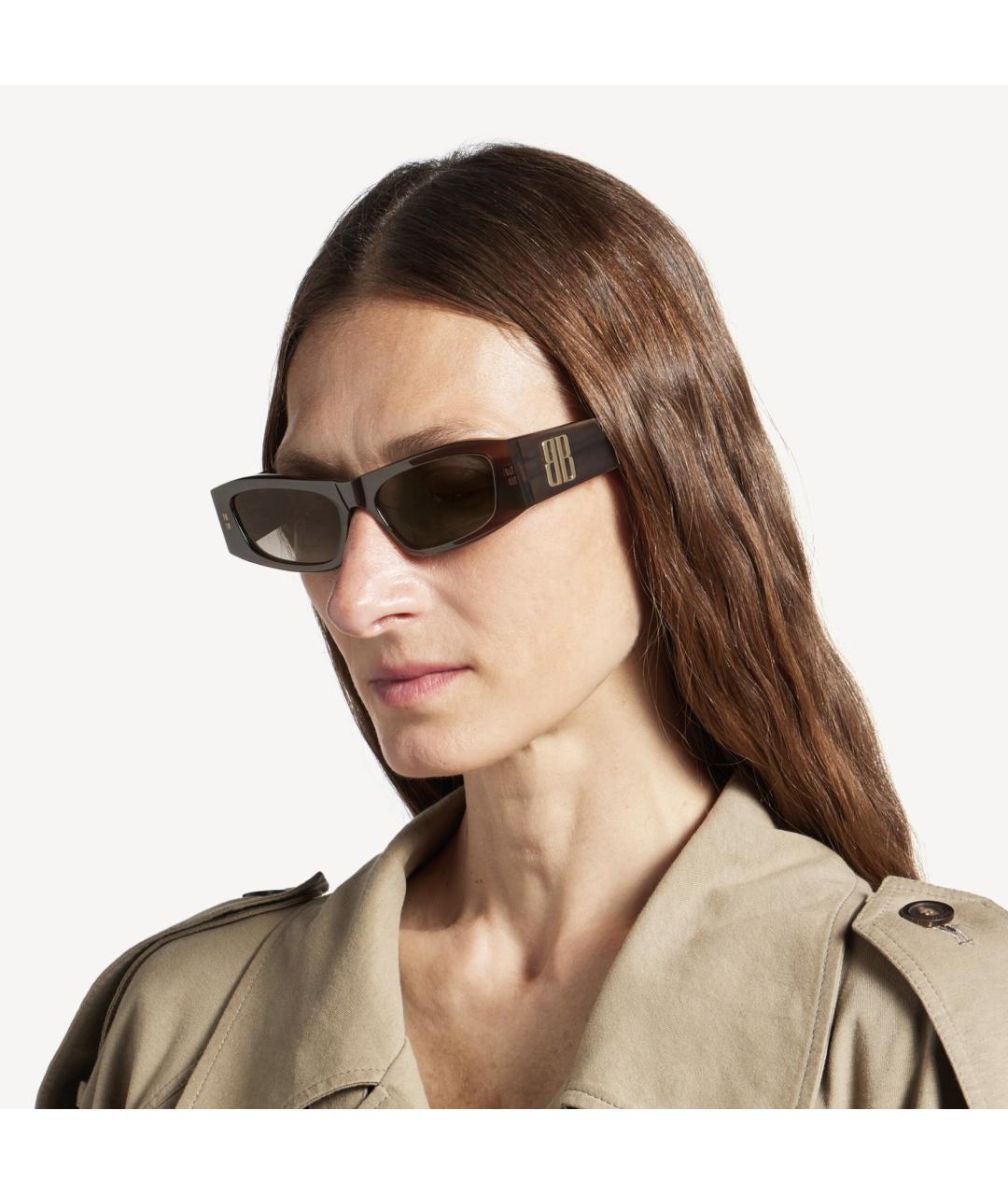 BALENCIAGA Коричневые солнцезащитные очки, фото 6