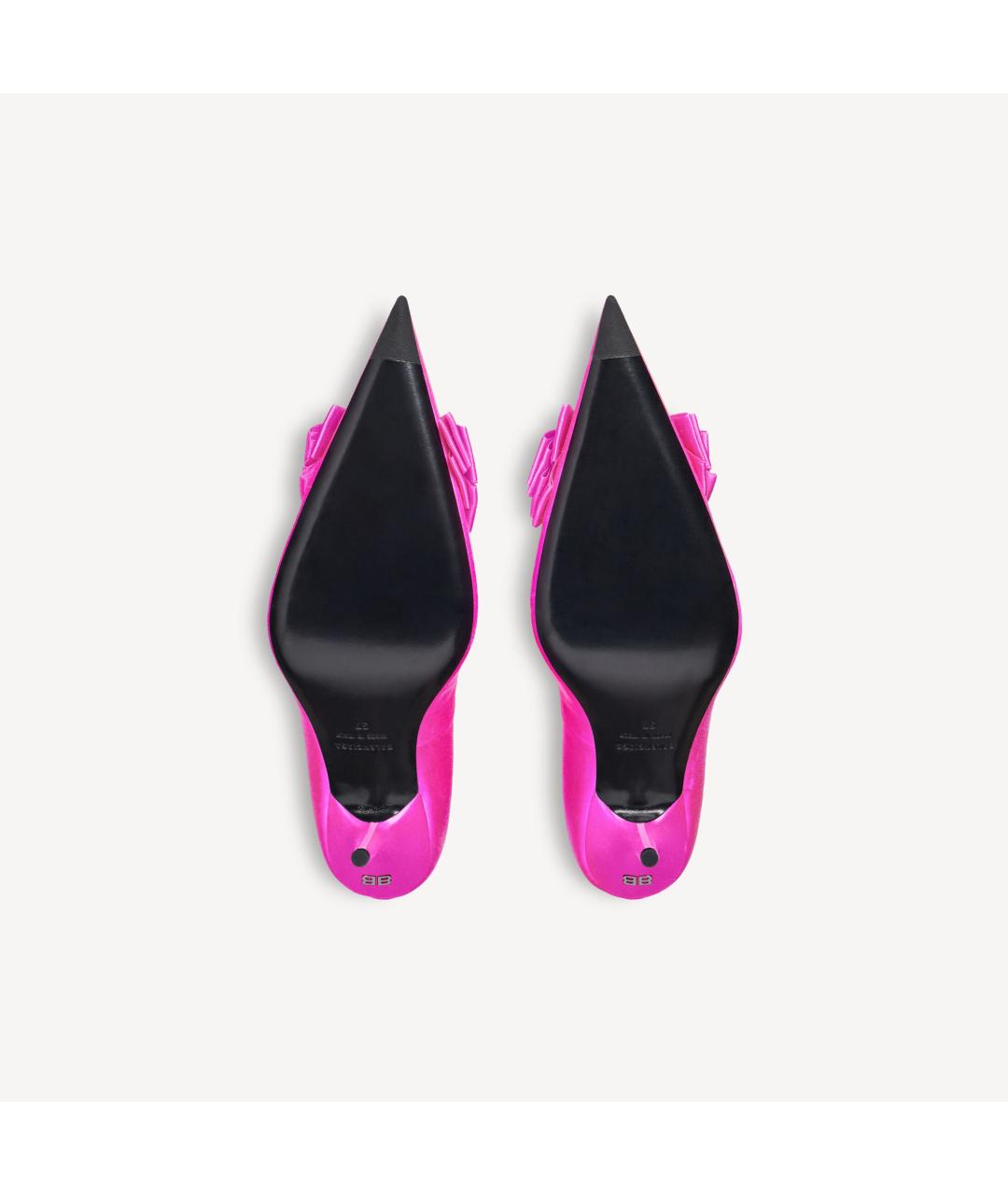 BALENCIAGA Фуксия текстильные туфли, фото 7