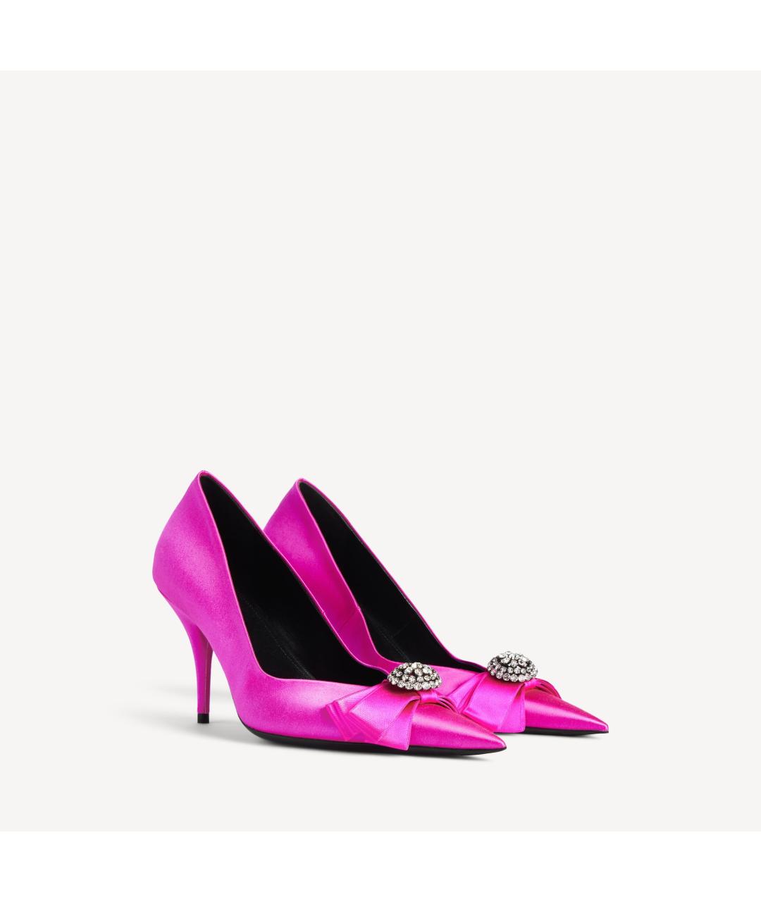 BALENCIAGA Фуксия текстильные туфли, фото 2