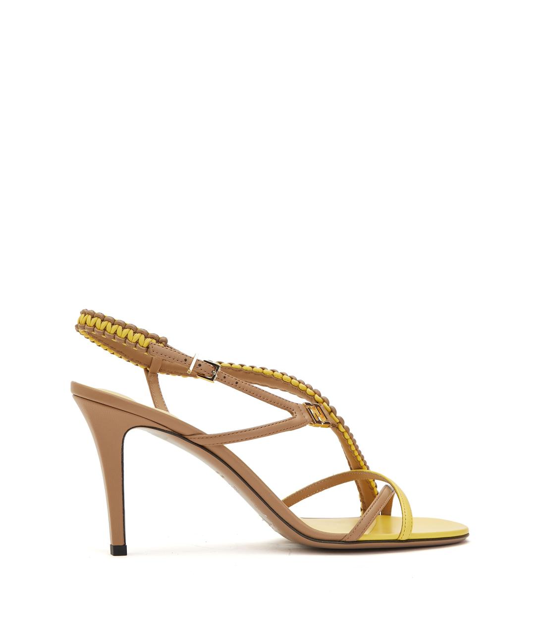 FENDI Мульти кожаные босоножки, фото 3