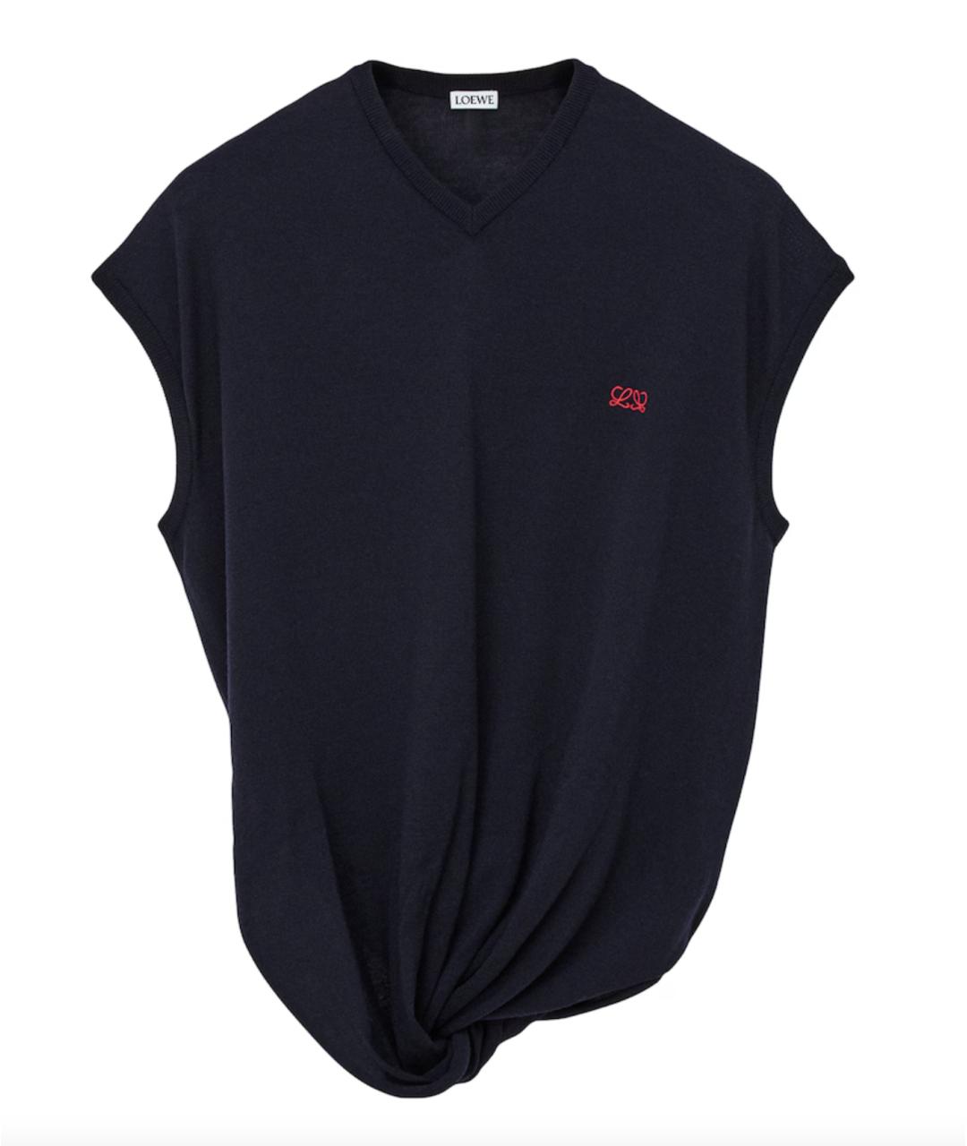 LOEWE Темно-синий шерстяной джемпер / свитер, фото 1