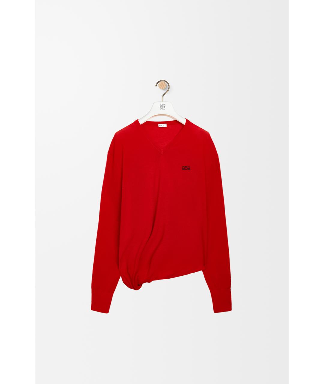 LOEWE Красный шерстяной джемпер / свитер, фото 5