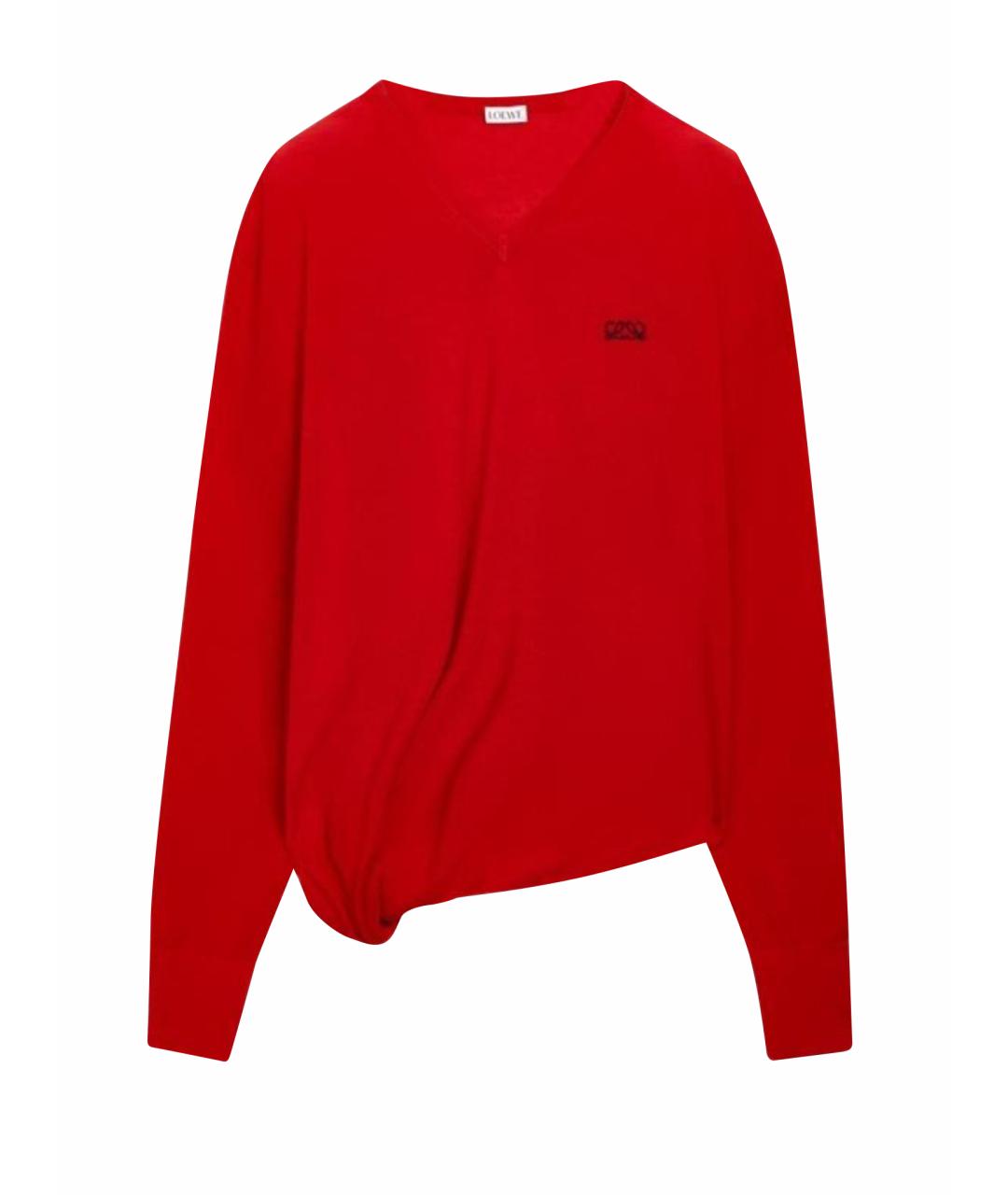 LOEWE Красный шерстяной джемпер / свитер, фото 1