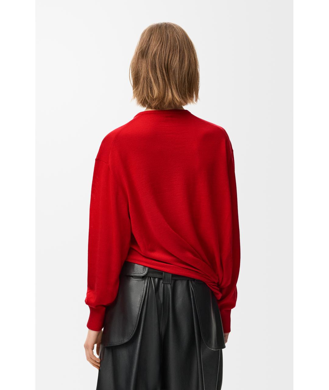 LOEWE Красный шерстяной джемпер / свитер, фото 4