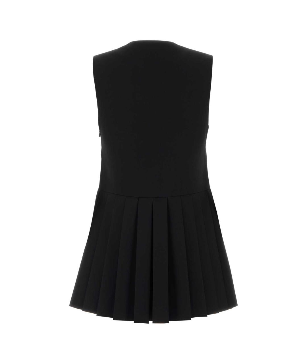 JIL SANDER Черная шерстяная майка, фото 2