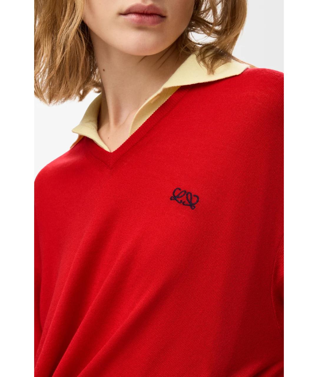 LOEWE Красный шерстяной джемпер / свитер, фото 6