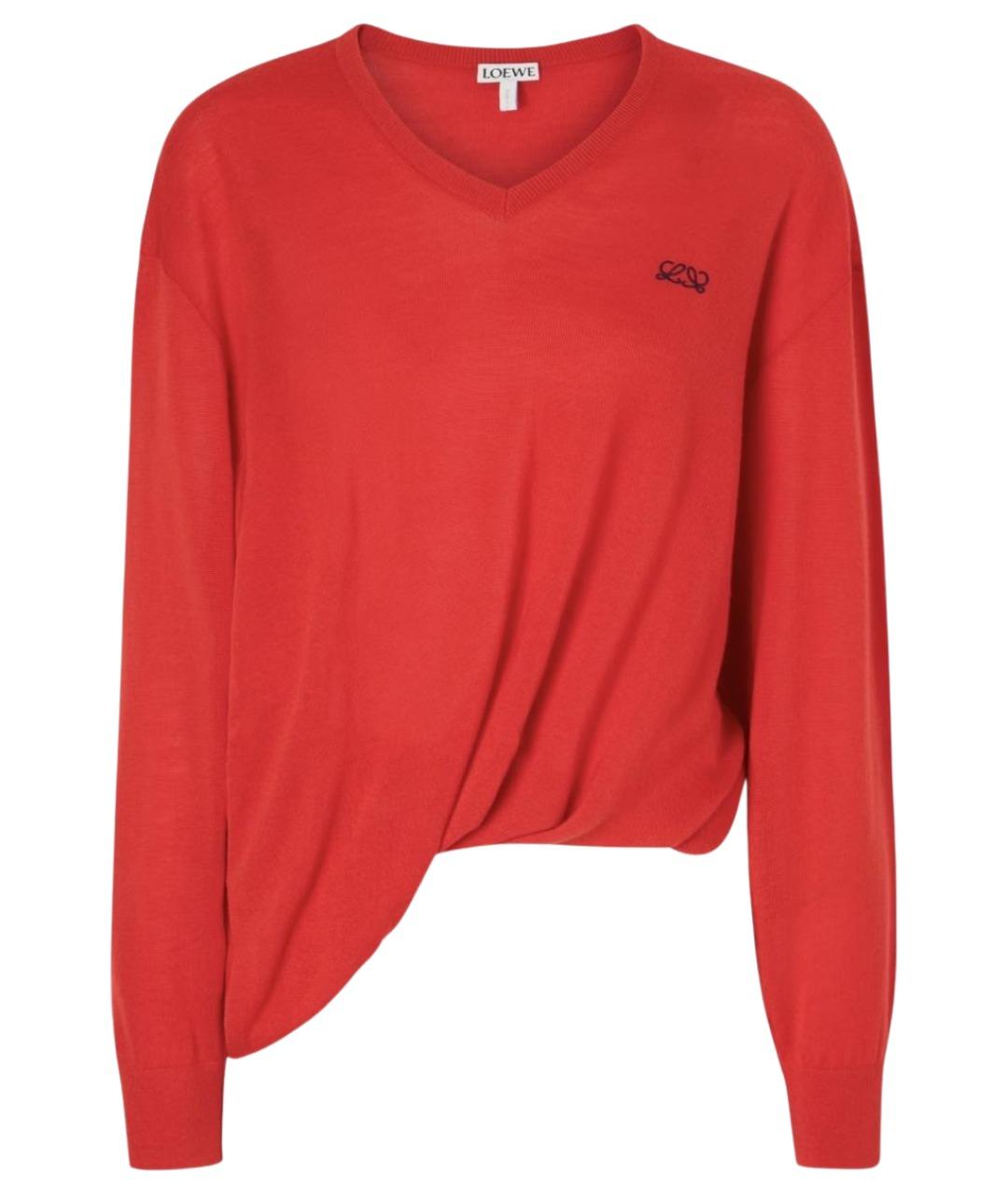 LOEWE Красный шерстяной джемпер / свитер, фото 1