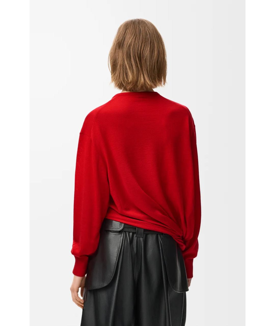 LOEWE Красный шерстяной джемпер / свитер, фото 5