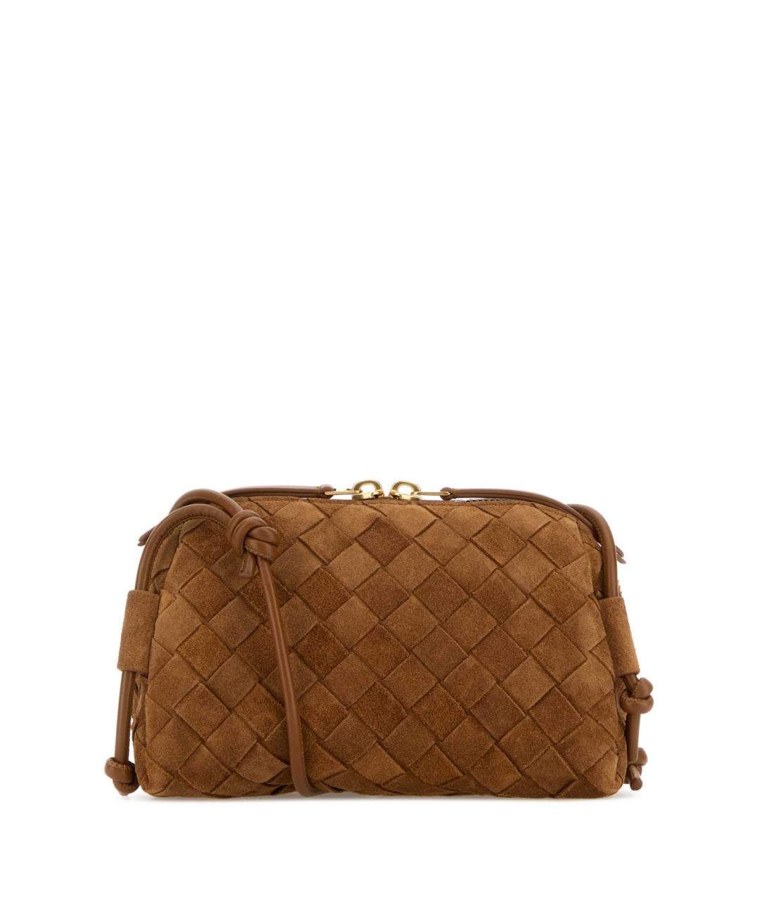 BOTTEGA VENETA Коричневая кожаная сумка через плечо, фото 1