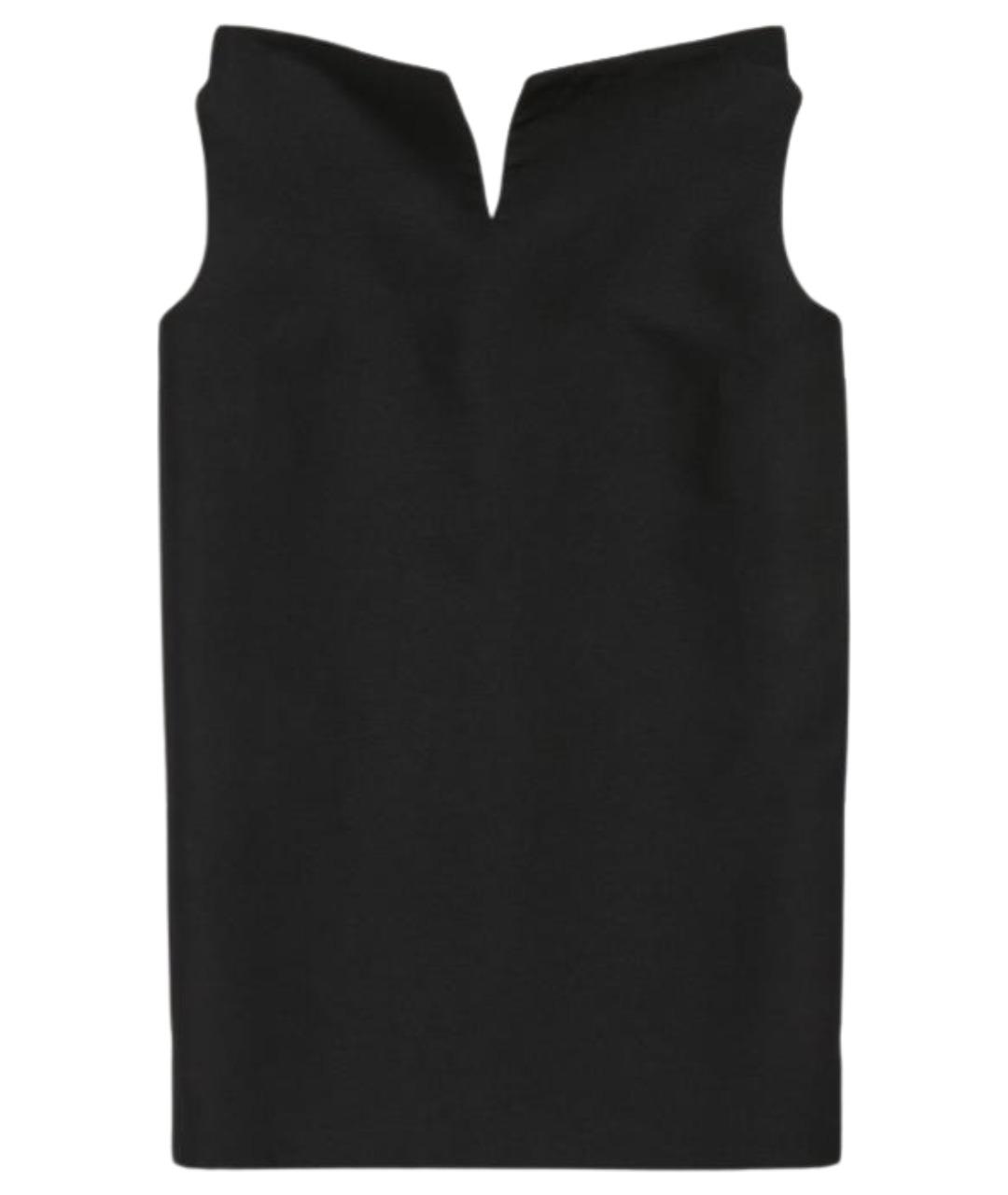 BALENCIAGA Черное шелковое коктейльное платье, фото 1