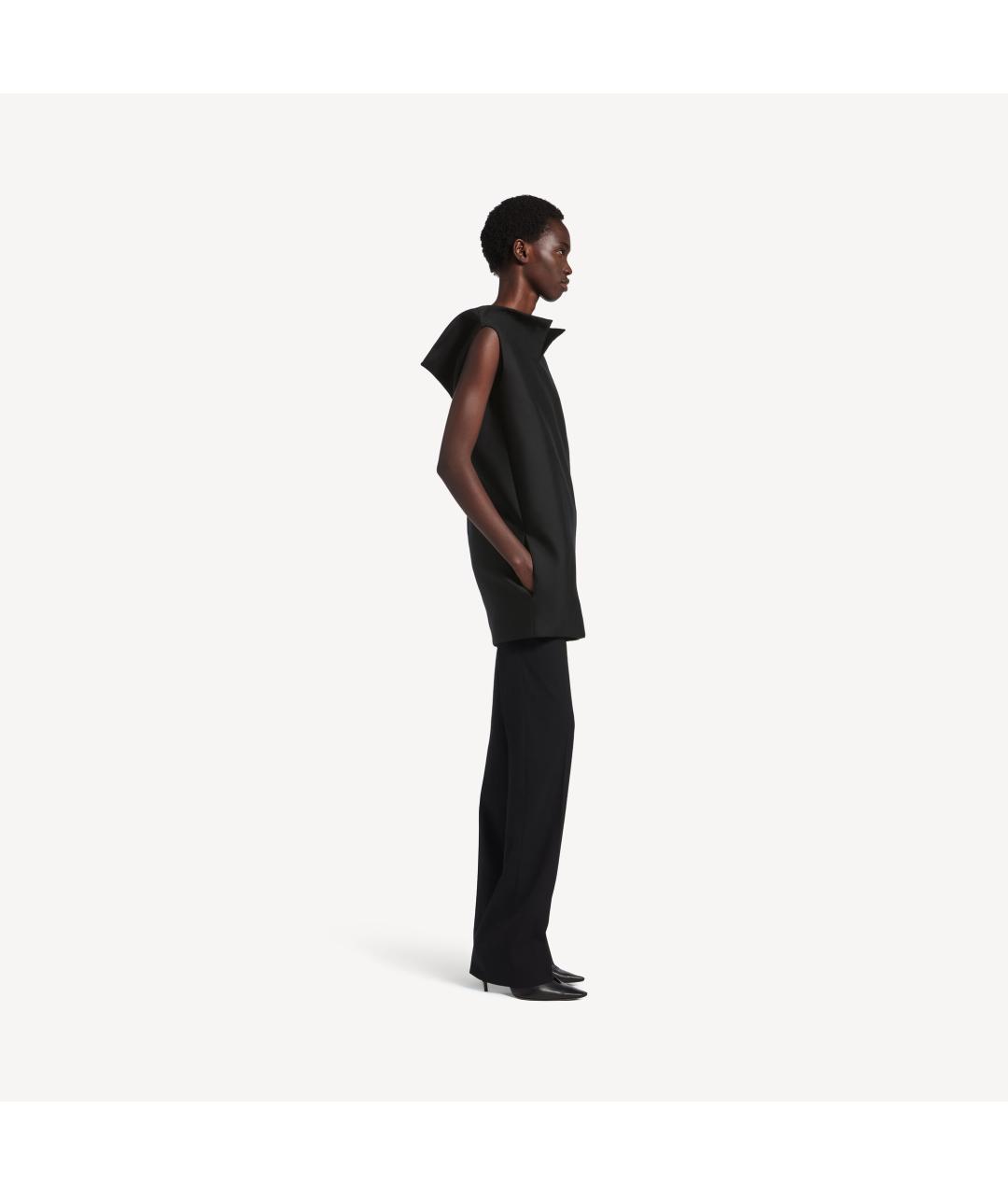 BALENCIAGA Черное шелковое коктейльное платье, фото 3