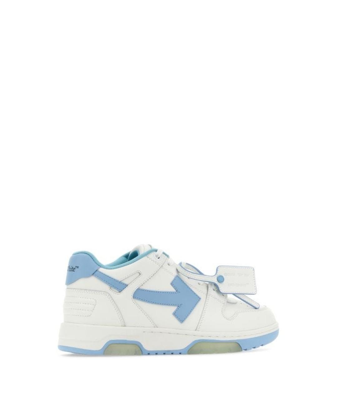 OFF-WHITE Белые кожаные низкие кроссовки / кеды, фото 3