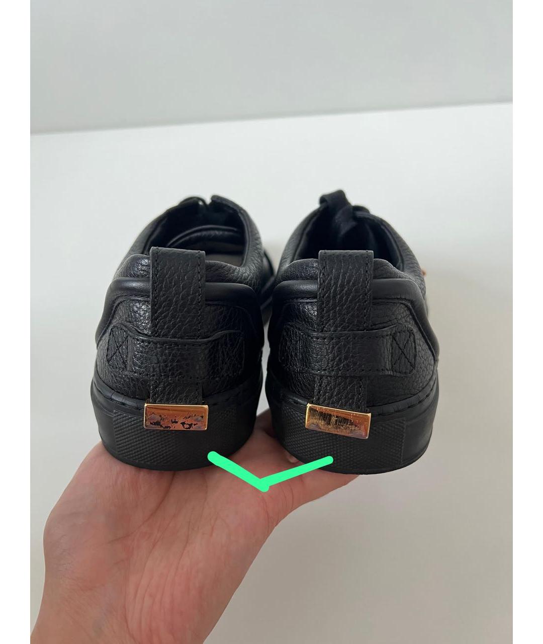 AMBUSH Черные кожаные низкие кроссовки / кеды, фото 2