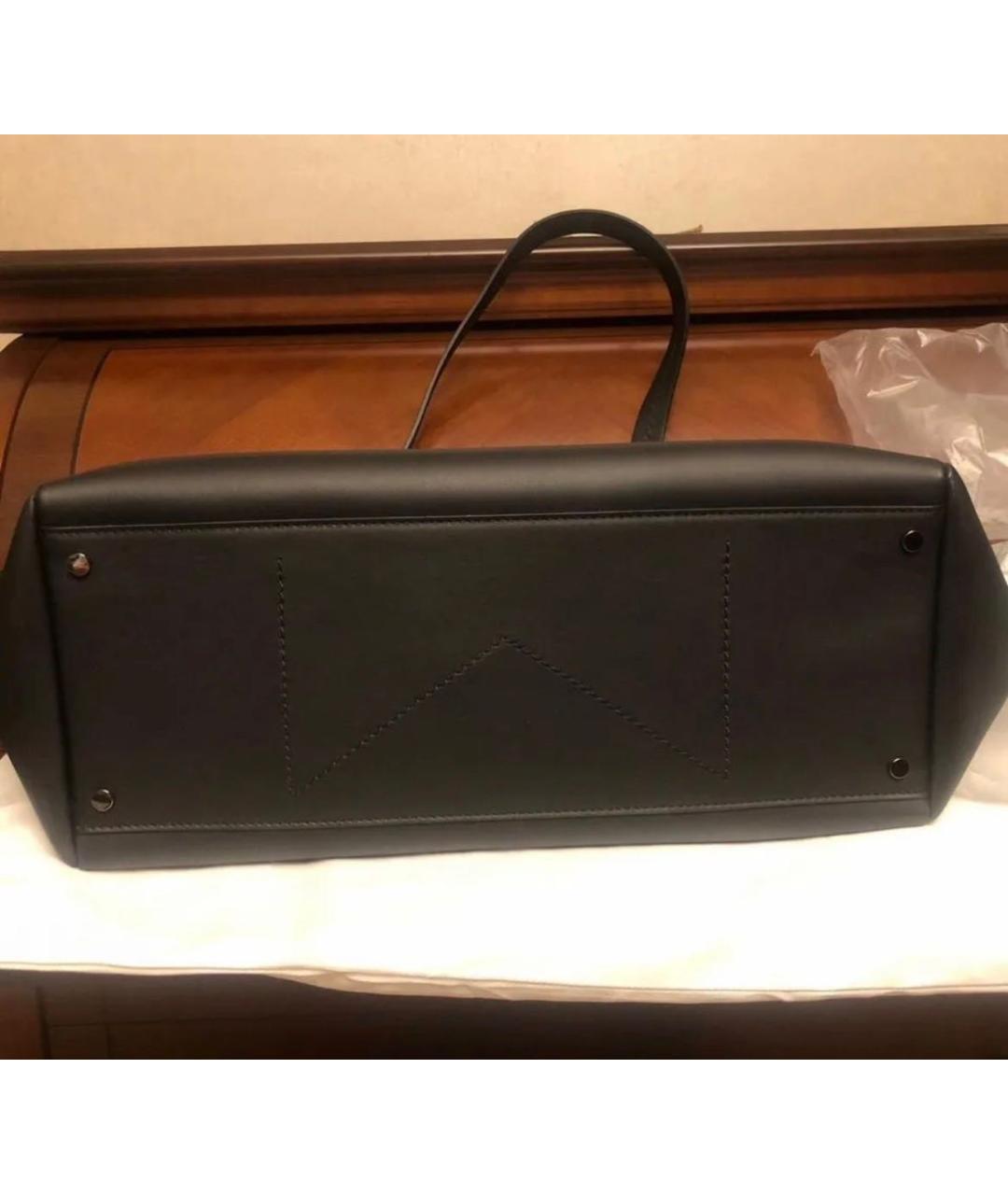 MAX MARA Черная кожаная сумка тоут, фото 6