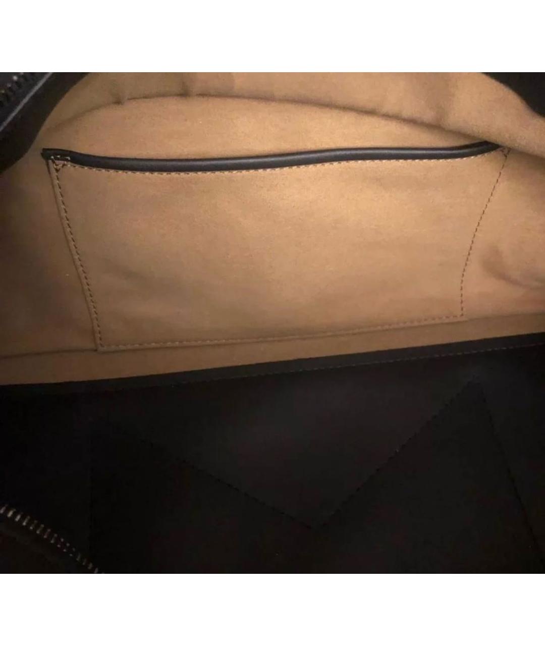 MAX MARA Черная кожаная сумка тоут, фото 5