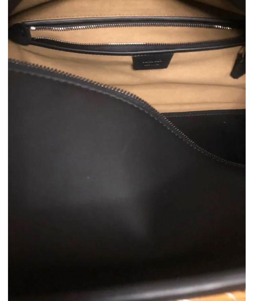 MAX MARA Черная кожаная сумка тоут, фото 4