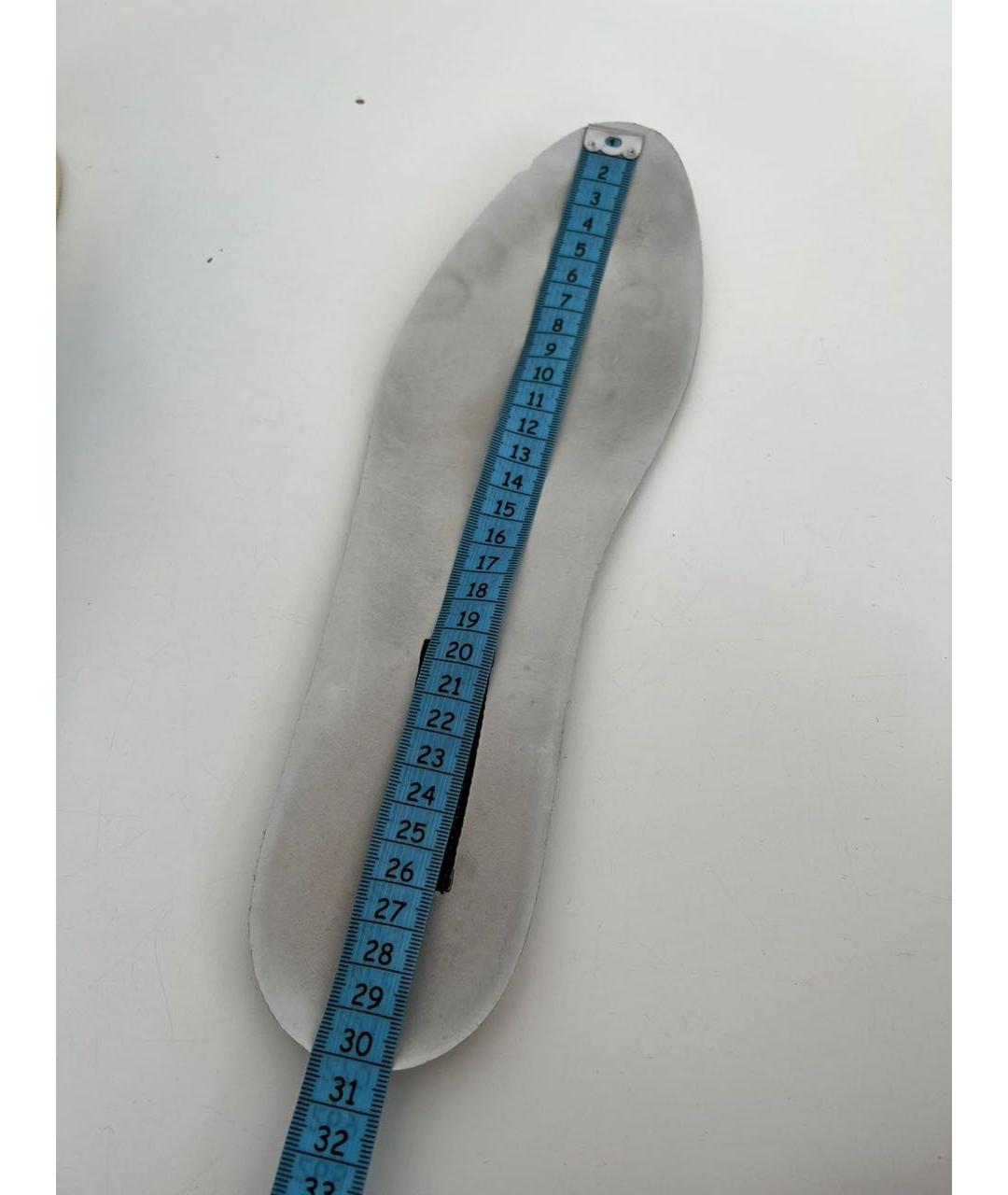 ZILLI Голубые кожаные высокие кроссовки / кеды, фото 7