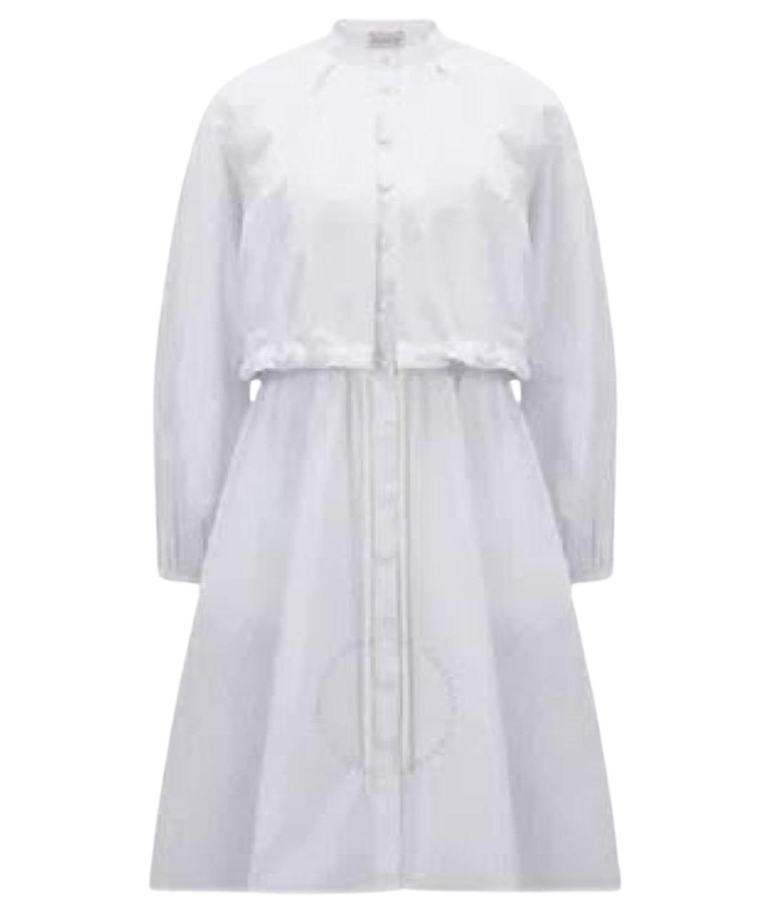 MONCLER Белое хлопковое повседневное платье, фото 1