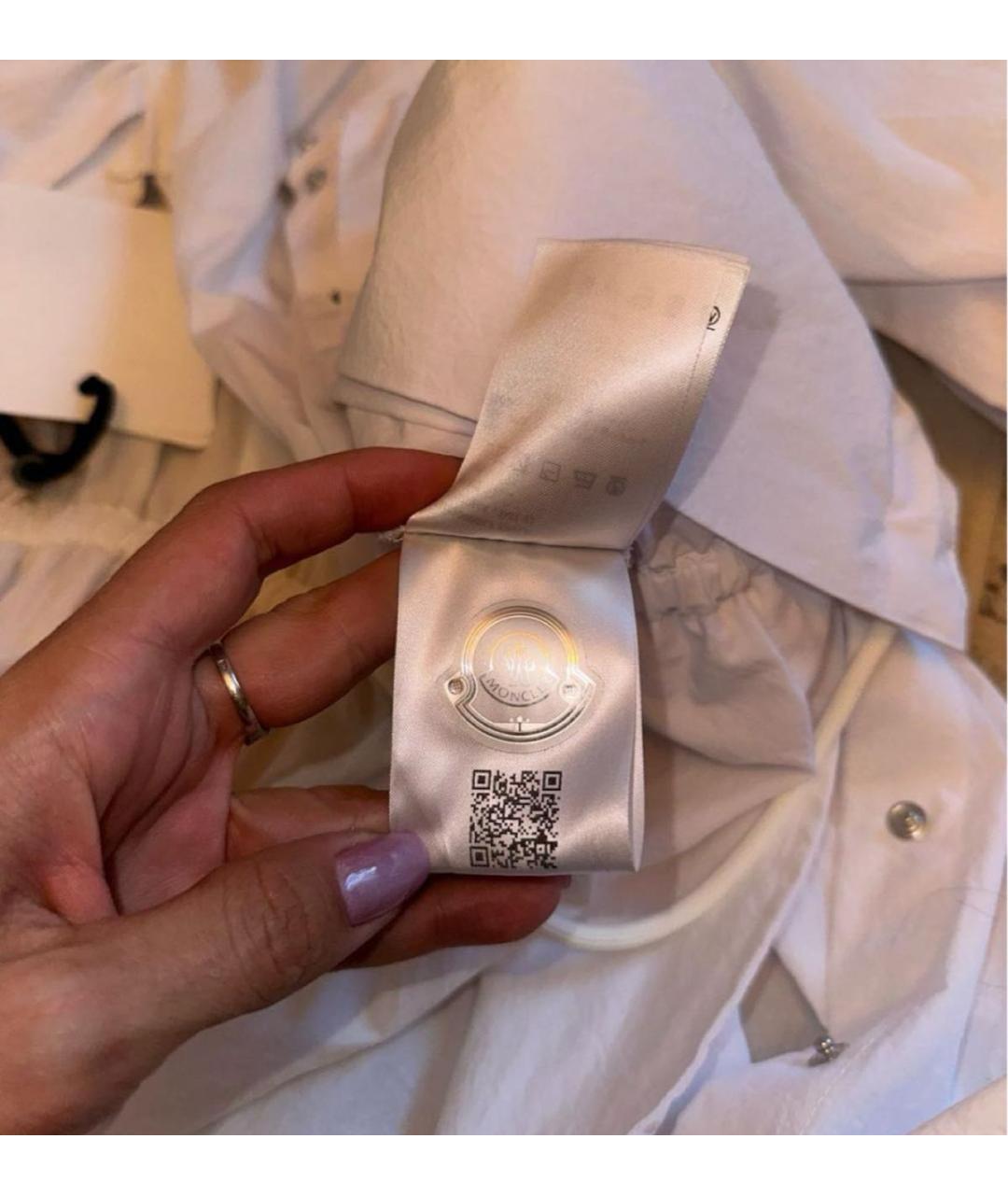 MONCLER Белое хлопковое повседневное платье, фото 7