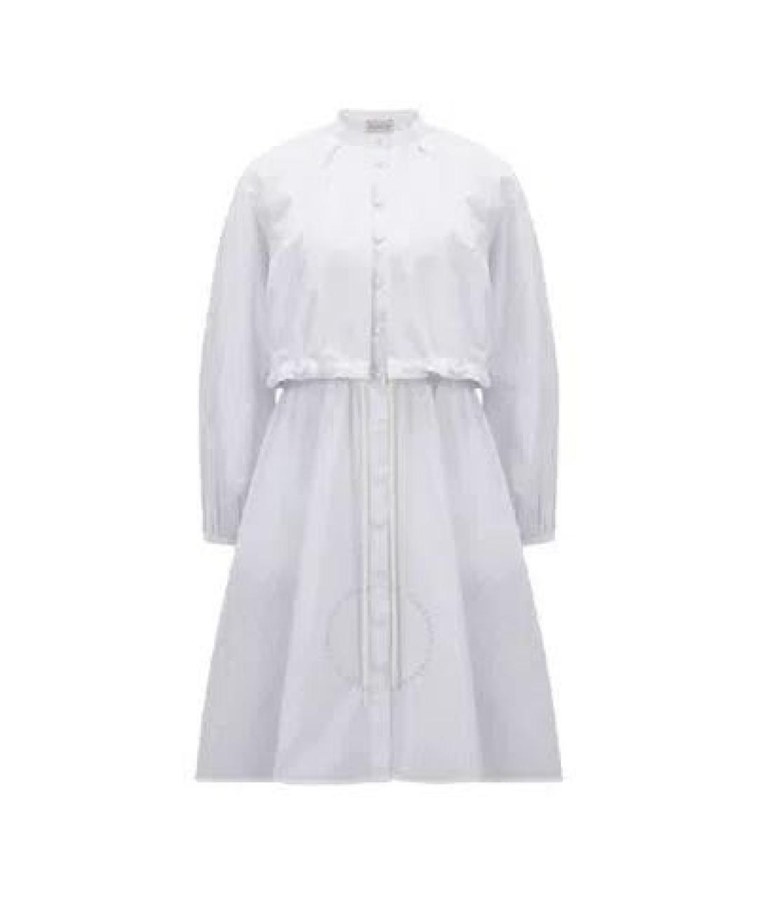 MONCLER Белое хлопковое повседневное платье, фото 9