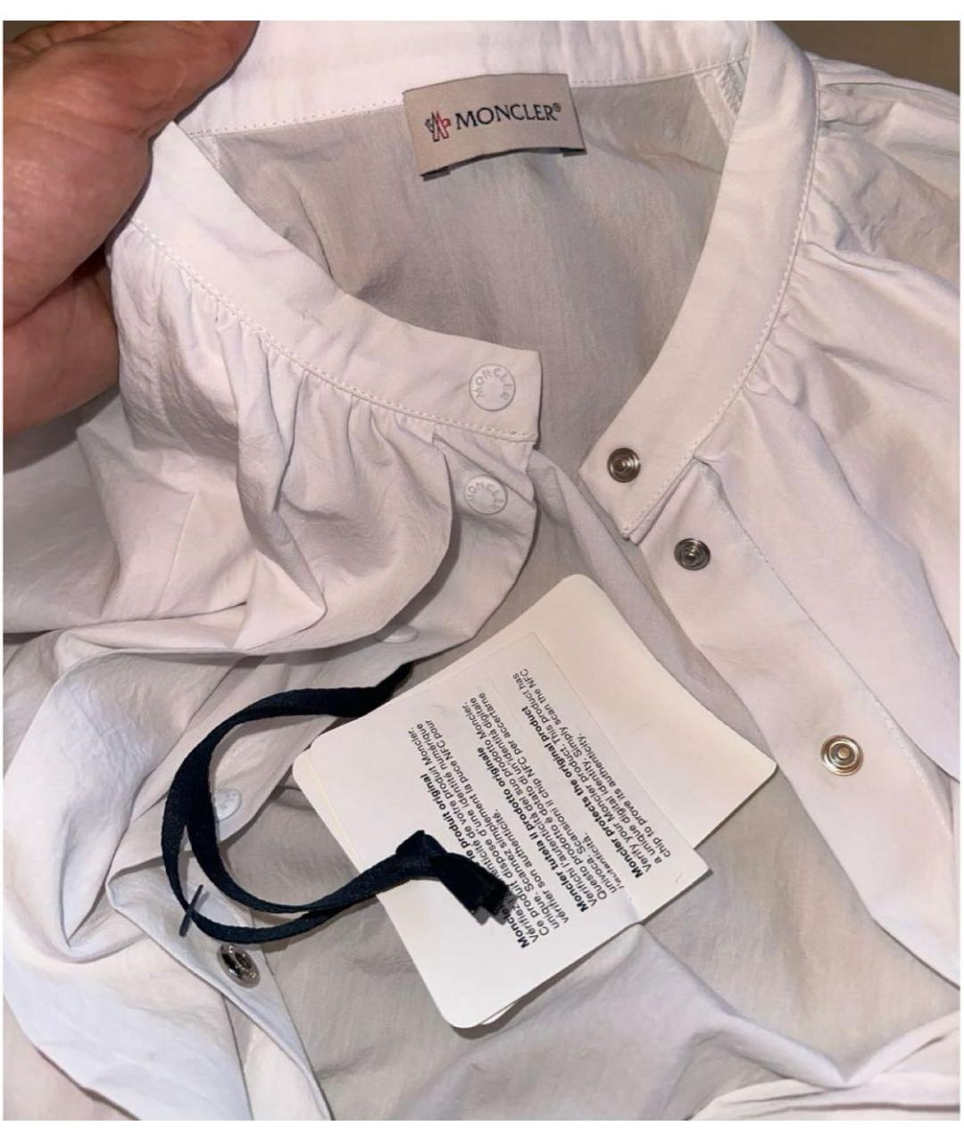 MONCLER Белое хлопковое повседневное платье, фото 6