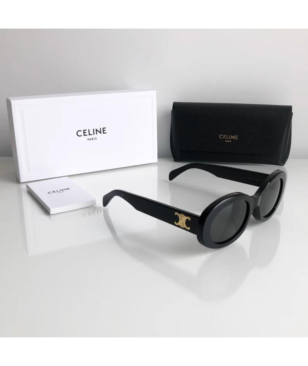 CELINE Черные пластиковые солнцезащитные очки, фото 5
